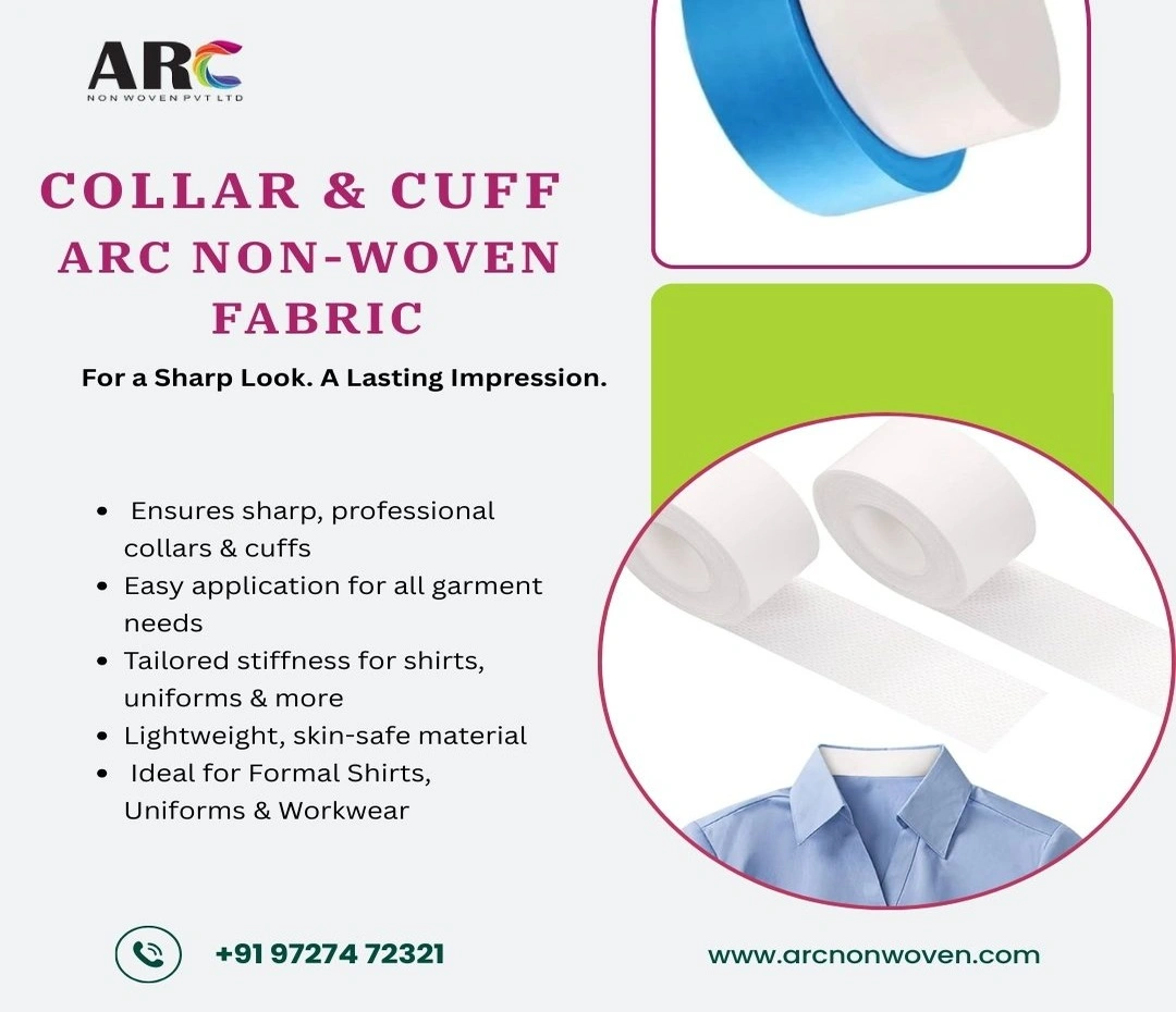 High-quality non-woven fabric for professional shirt collar and cuff construction